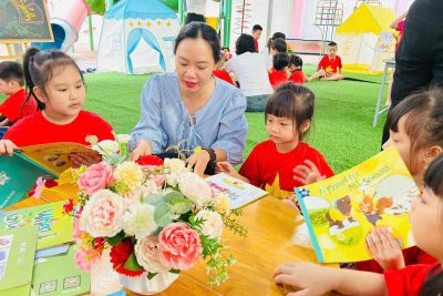 Trường mầm non Hoa Mai hưởng ứng Ngày Sách và văn hóa đọc Việt Nam 21/4 và ngày Sách Thế Giới 23/4.