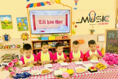 Tết Hàn Thực của các bé yêu trường Mầm non Hoa Mai