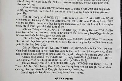 THÔNG BÁO MỨC THU HỌC PHÍ VÀ MỨC THU CÁC KHOẢN  DỊCH VỤ PHỤC VỤ HỖ TRỢ HOẠT ĐỘNG GIÁO DỤC NĂM HỌC 2024-2025 VÀ DỰ KIẾN 2 NĂM TIẾP THEO
